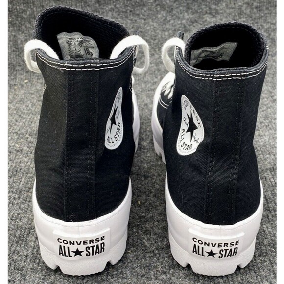 Converse Shoes Womens Size 8 Chuck Taylor All Star Lugged Hi Black White Sneaker - Picture 6 of 16